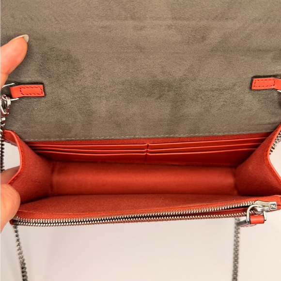 Fendi Red Crossbody Bag with Blue and Cream Floral Design - Picture 3 of 5